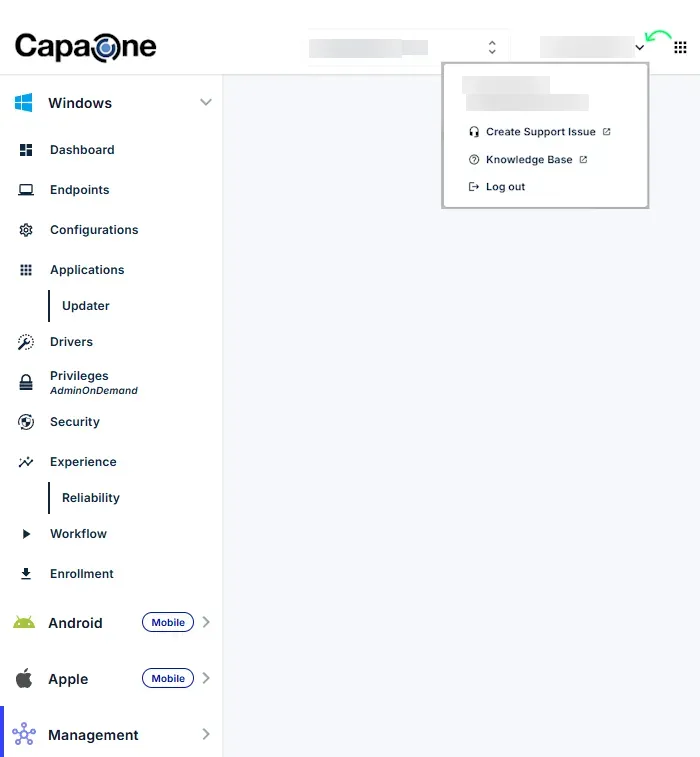 New menu structure and enhanced user profile menu