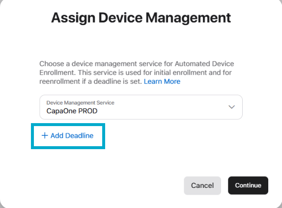Assigning devices to a new MDM server in Apple Business Manager