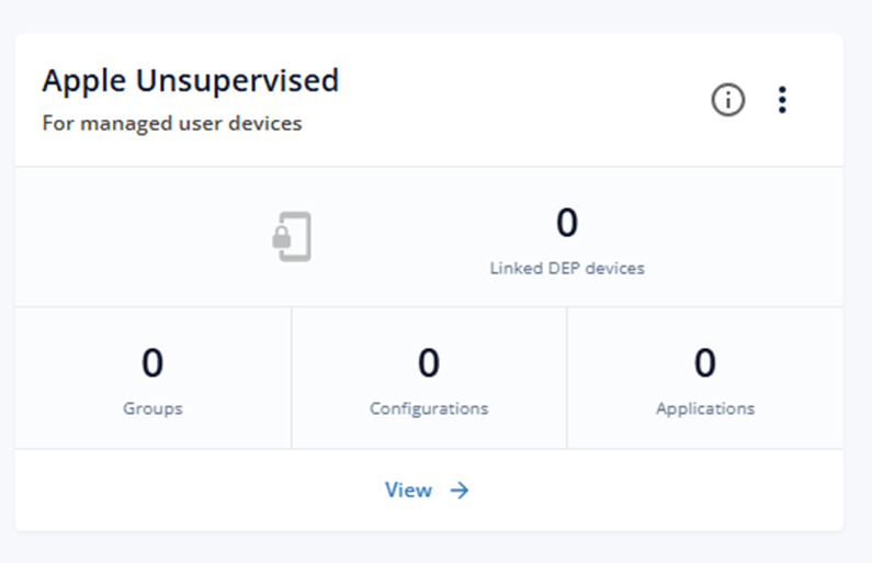 New unsupervised (BYOD) enrollment configuration form