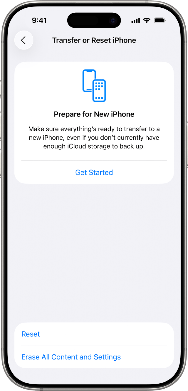 Transfer or Reset iPhone/iPad screen in iOS Settings