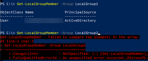 Get-LocalGroupMember failing to enumerate a group with an orphaned account